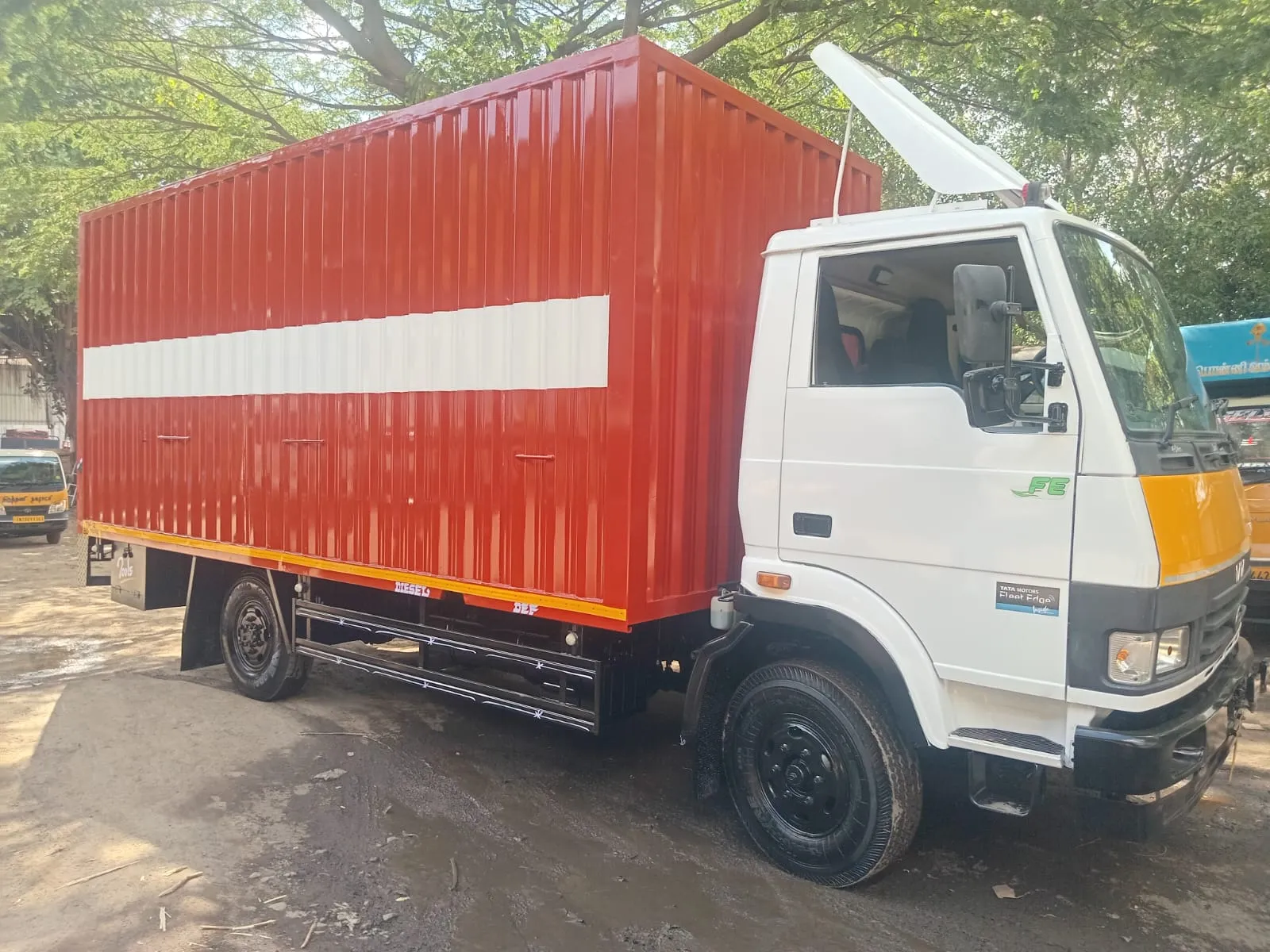 Custom container truck body